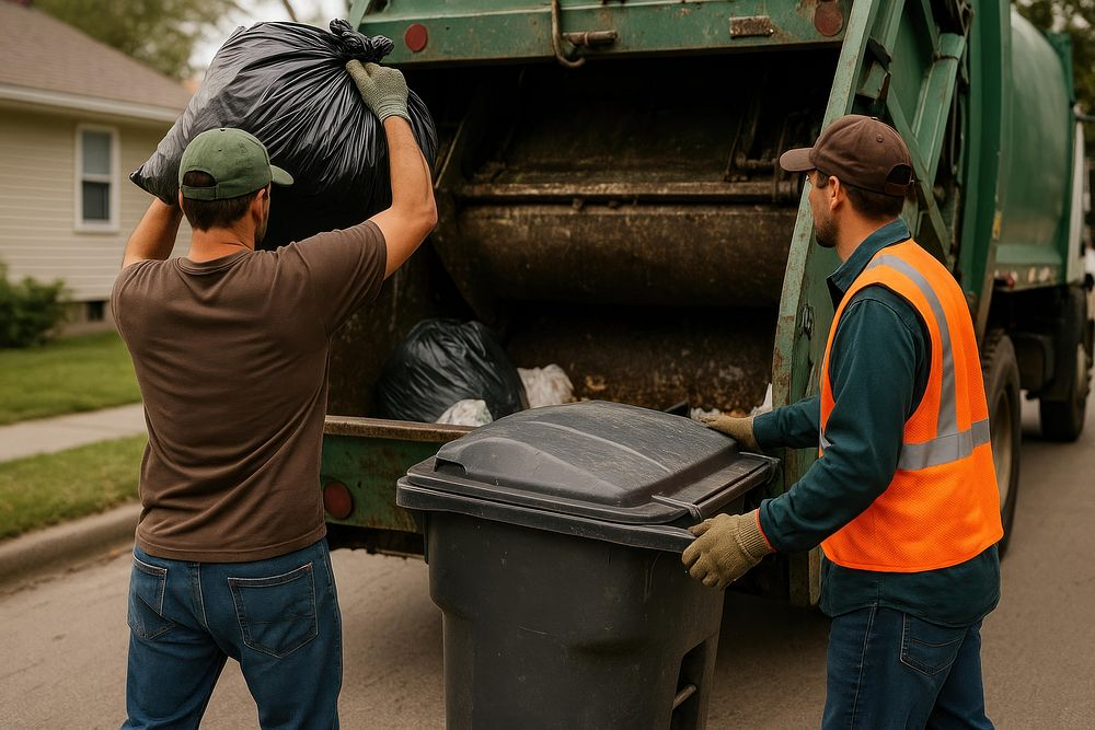 Trash workers sanitation engineer JPP Blank Meme Template