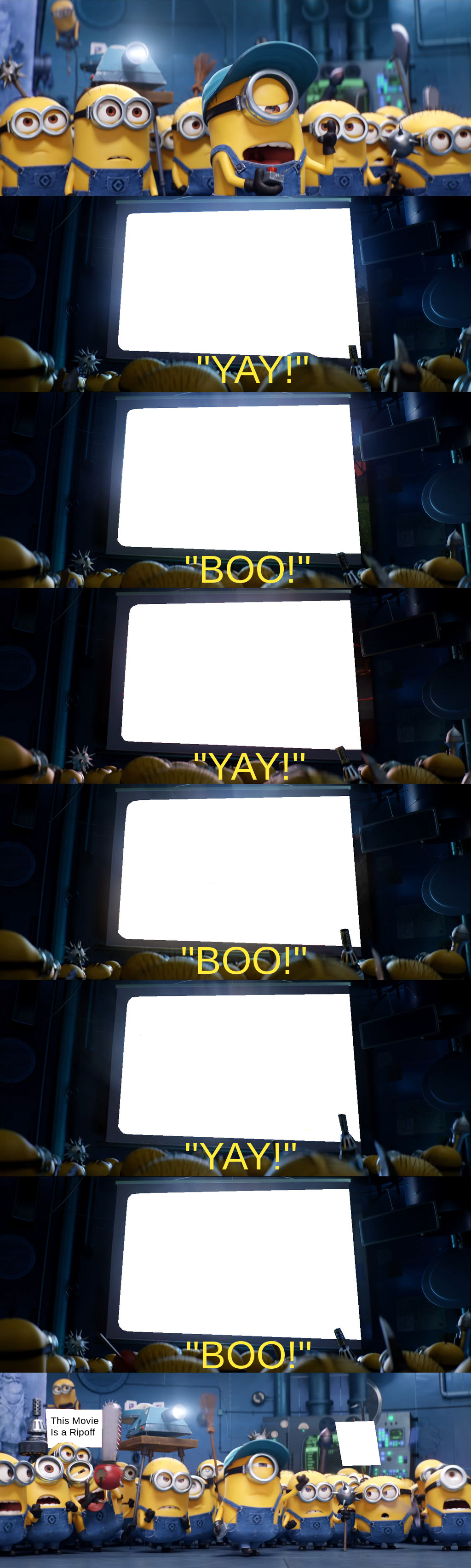 Minions love and hates template Blank Meme Template