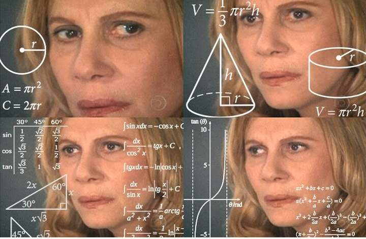 BSM confused math lady Blank Meme Template