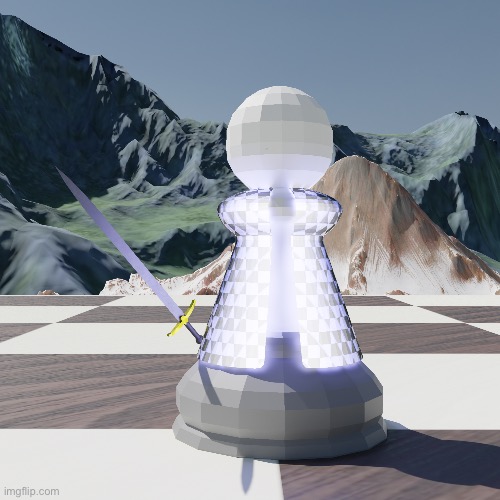 Here’s a chess oc i made, her name is the banished pawn | image tagged in chess | made w/ Imgflip meme maker