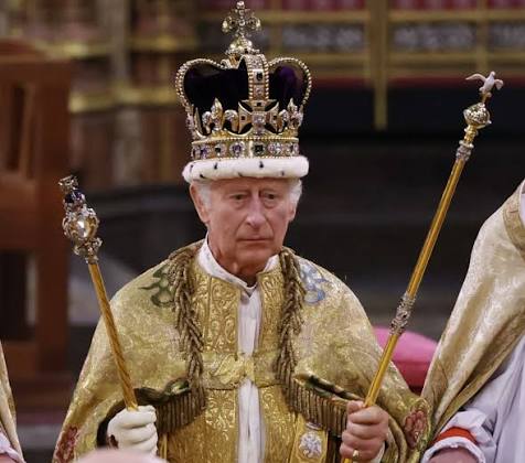 King Charles with robe Blank Meme Template