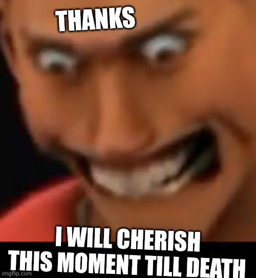 A N G E R | THANKS I WILL CHERISH THIS MOMENT TILL DEATH | image tagged in a n g e r | made w/ Imgflip meme maker