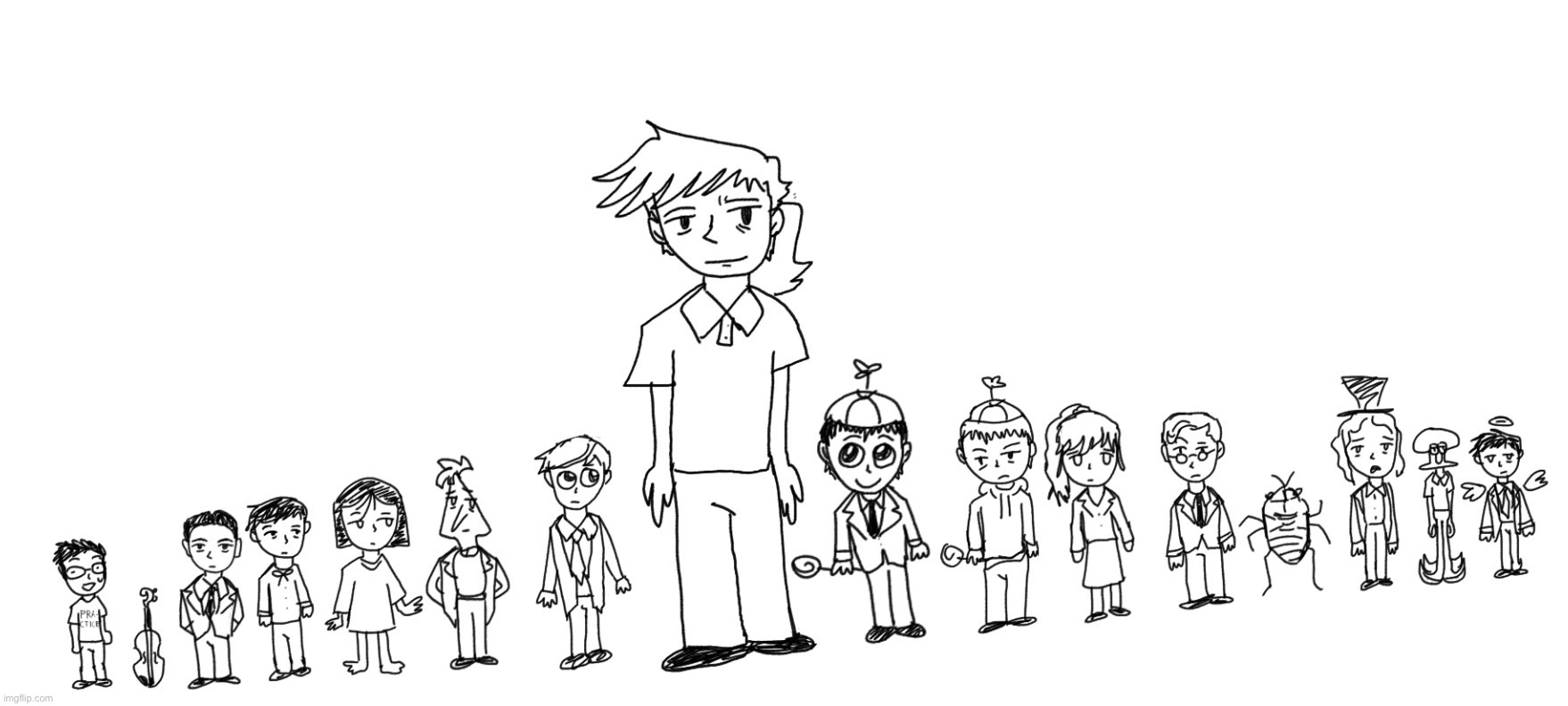 Some of my hypothetical children | image tagged in dea,drawing,characters | made w/ Imgflip meme maker
