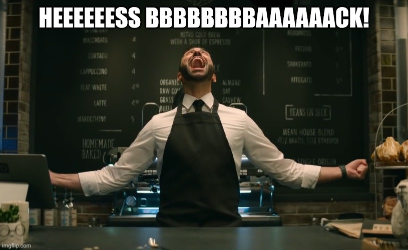 Sonic 2 He’s Back | HEEEEEESS BBBBBBBBAAAAAACK! | image tagged in sonic 2 he s back | made w/ Imgflip meme maker