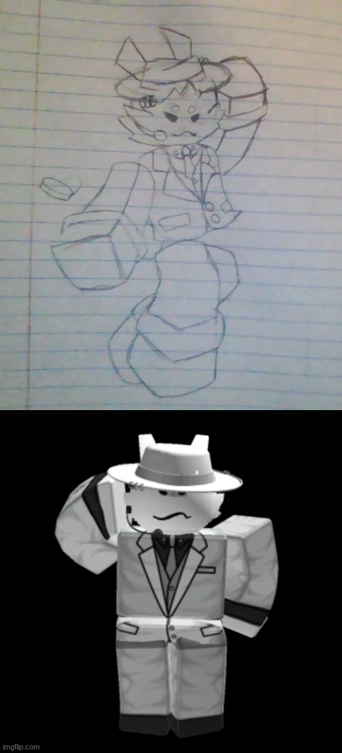 Character concept for WIP animation: Gambling Gubby-man (will be colored soon) | made w/ Imgflip meme maker