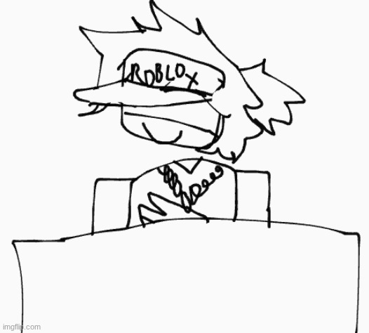 Should I color this? | image tagged in roblox art,art,roblox | made w/ Imgflip meme maker
