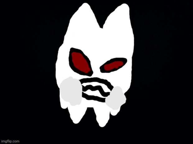 My Basic Cat's acting weird. | image tagged in black background | made w/ Imgflip meme maker