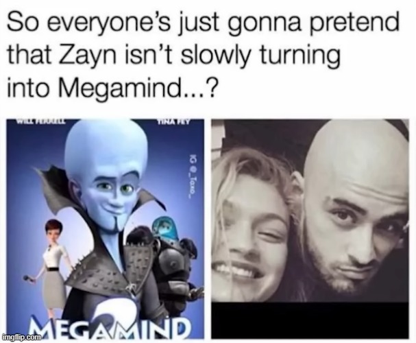image tagged in zayn,megamind | made w/ Imgflip meme maker