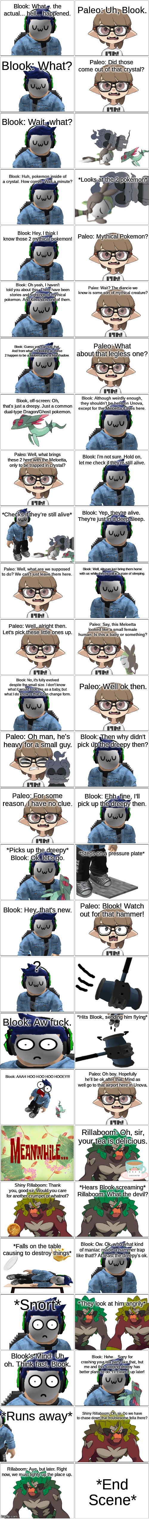 EOI Movie 2 scene: Blook and Paleo's Discovery.mp3 | image tagged in comic,paleo,blook,kage and melody,eoiverse,paleoverse | made w/ Imgflip meme maker