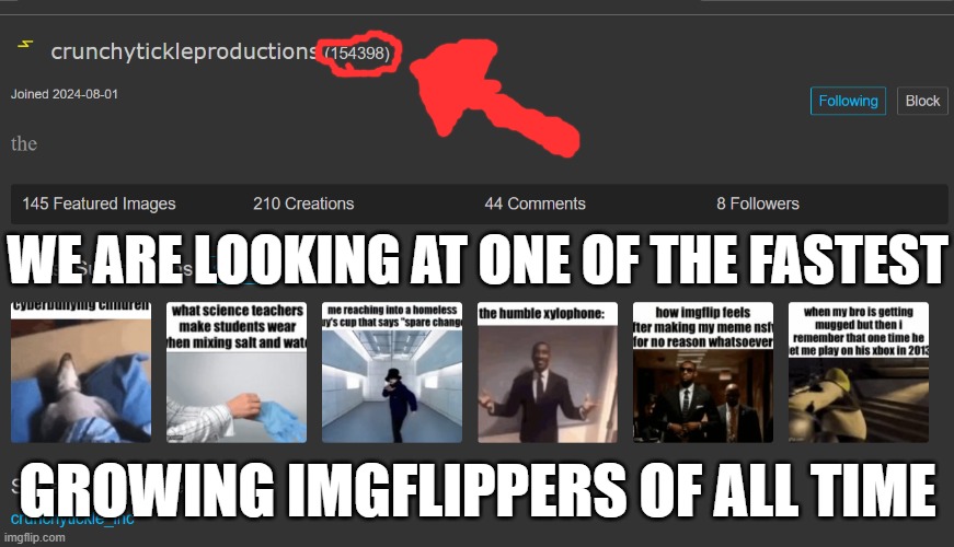 E | WE ARE LOOKING AT ONE OF THE FASTEST; GROWING IMGFLIPPERS OF ALL TIME | image tagged in lol so funny,imgflip | made w/ Imgflip meme maker