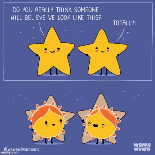 image tagged in stars,disguise,sun,suns | made w/ Imgflip meme maker