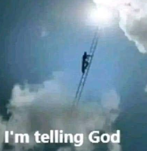 im telling god Blank Meme Template