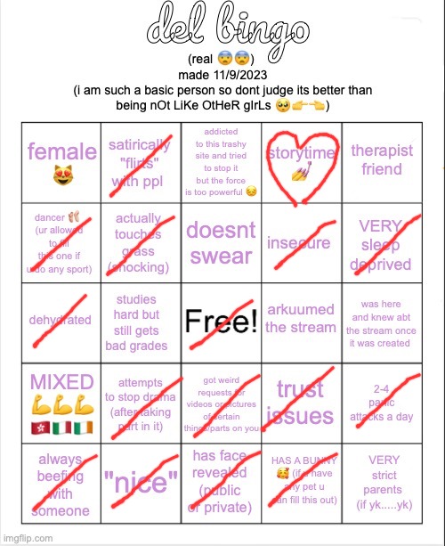 del bingo (real) | image tagged in del bingo real | made w/ Imgflip meme maker