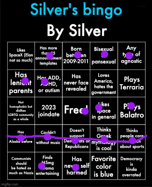 That was a niche bingo amirite guys | image tagged in silver's bingo | made w/ Imgflip meme maker