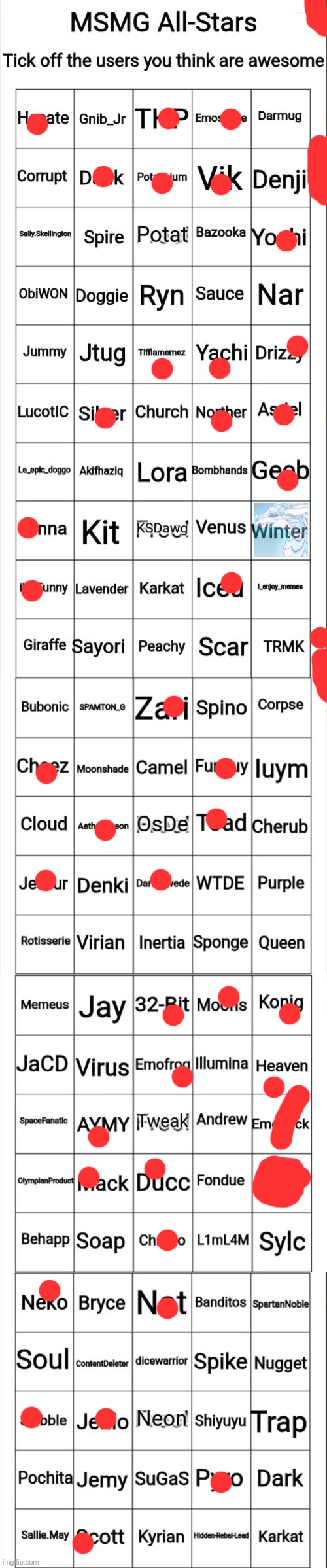 hi | image tagged in msmg all-stars bingo super extended | made w/ Imgflip meme maker