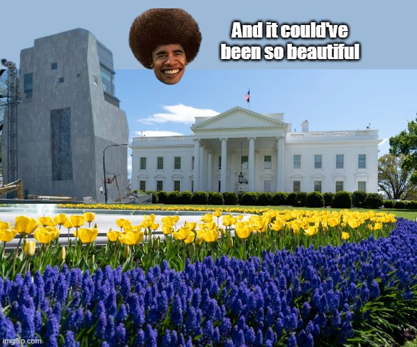 Doesn't even include Basket Ball Courts | And it could've been so beautiful | image tagged in obama library wh addition meme | made w/ Imgflip meme maker
