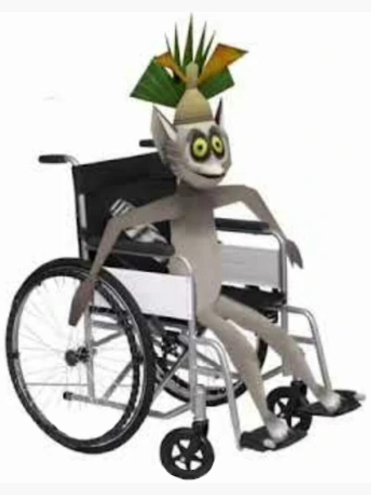 King julien wheelchair Blank Meme Template