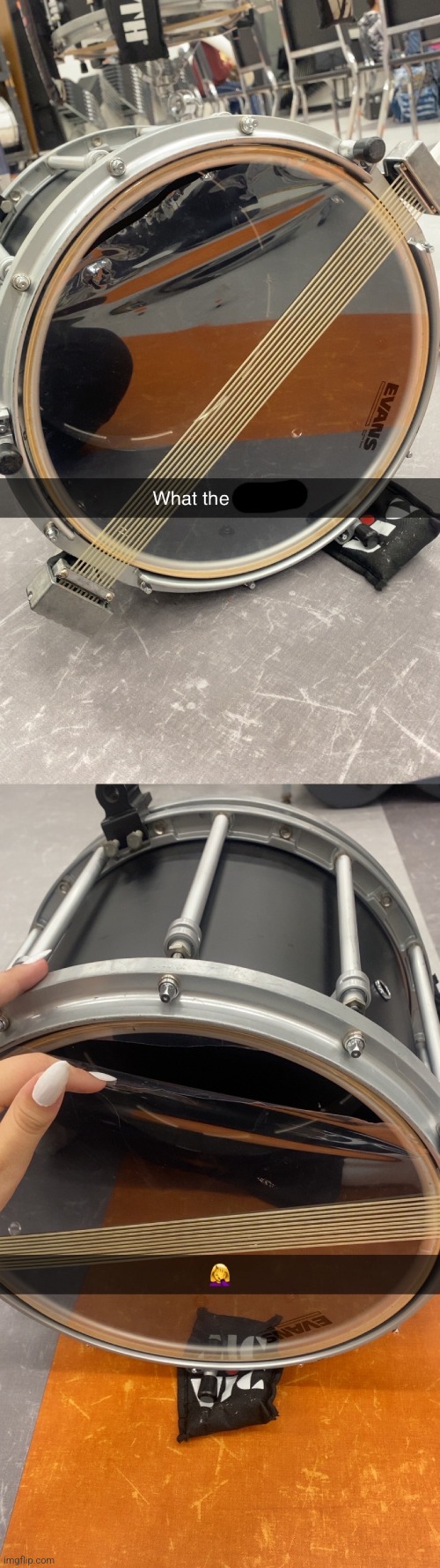 How did this happen? | image tagged in how did this happen,drums,rip,hole | made w/ Imgflip meme maker