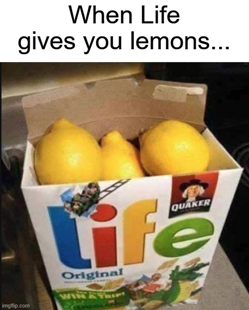 When Life gives you lemons... | image tagged in when life gives you lemons | made w/ Imgflip meme maker