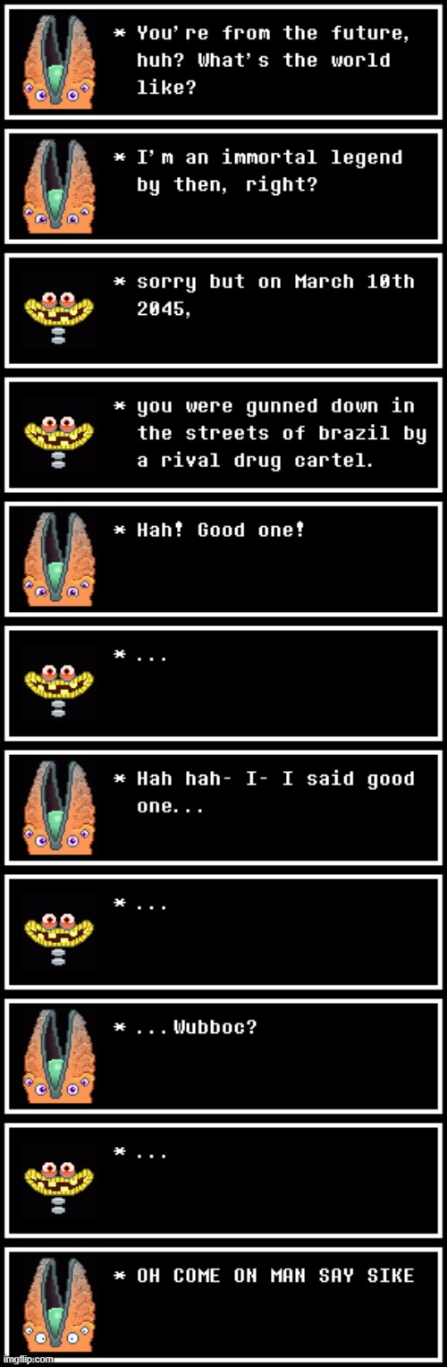 from now on every non-canon textbox will not be counted to the "Undertale #"s (Undertale #147) | made w/ Imgflip meme maker