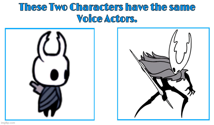mind = blown | image tagged in same voice actor,hollow knight | made w/ Imgflip meme maker