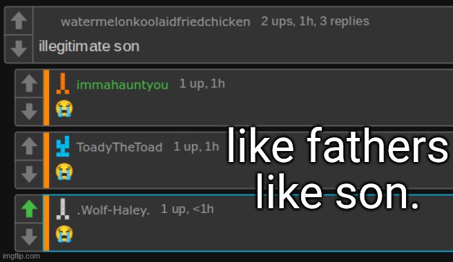 like fathers like son. | made w/ Imgflip meme maker