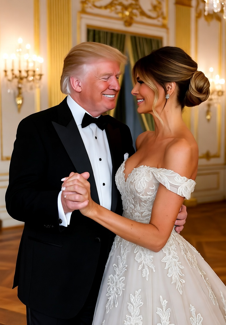 Donald and Melania Trump Dancing Blank Meme Template