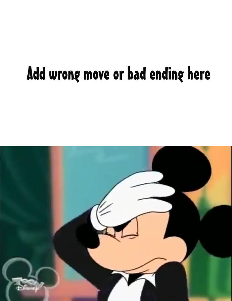 Mickey facepalms at what Blank Meme Template