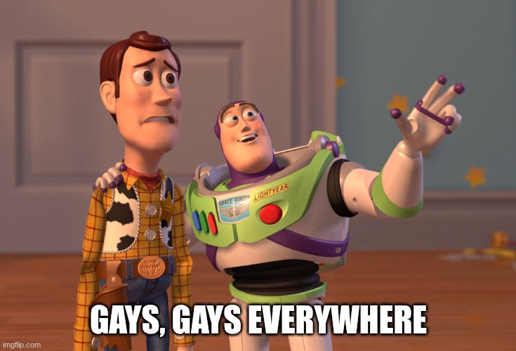 We are cooked | GAYS, GAYS EVERYWHERE | image tagged in memes,x x everywhere | made w/ Imgflip meme maker