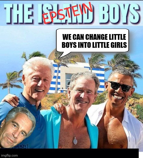 The Epstein Island boys | WE CAN CHANGE LITTLE BOYS INTO LITTLE GIRLS | image tagged in the epstein island boys | made w/ Imgflip meme maker
