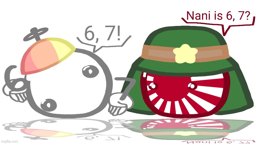 Japanese Empire meets 6 7 kid | image tagged in countryballs,japan,67,just for fun,memes,brainrot | made w/ Imgflip meme maker