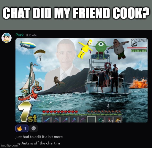 guh | CHAT DID MY FRIEND COOK? | made w/ Imgflip meme maker