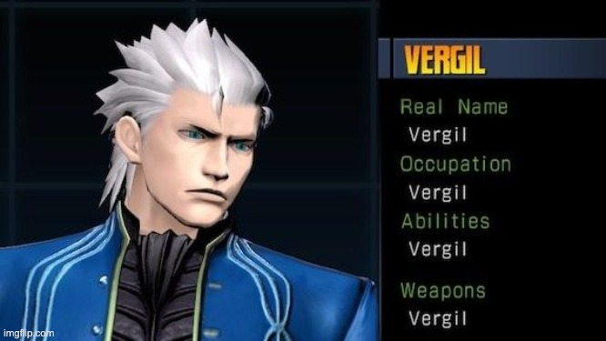 Vergil | made w/ Imgflip meme maker