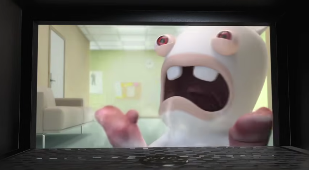 Burned Rabbid Screaming Blank Meme Template