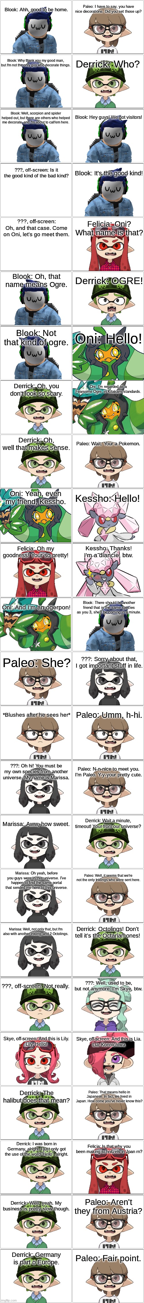 The first EOI movie scene: Paleo and his friends meets Blook's friends.mp3 | image tagged in comic,paleoverse,eoiverse | made w/ Imgflip meme maker