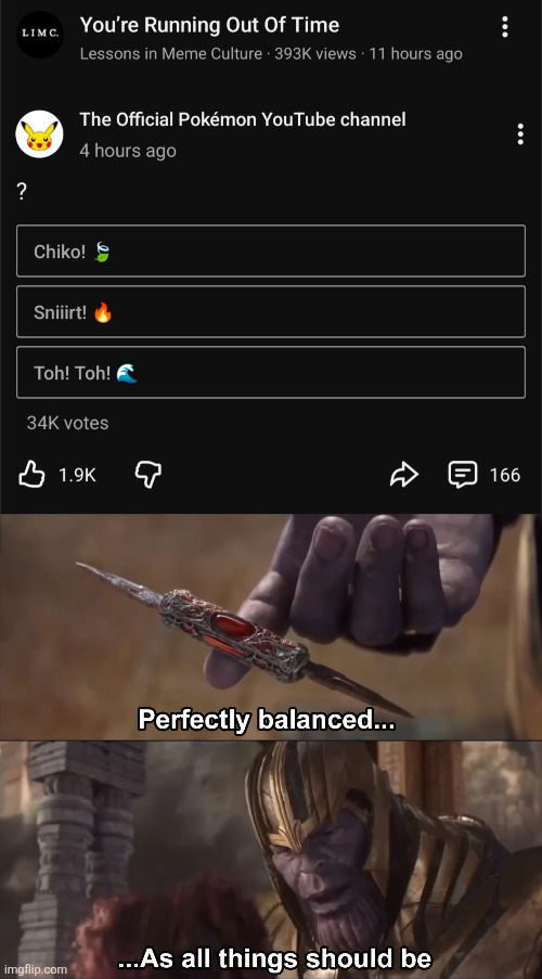 image tagged in thanos perfectly balanced as all things should be | made w/ Imgflip meme maker