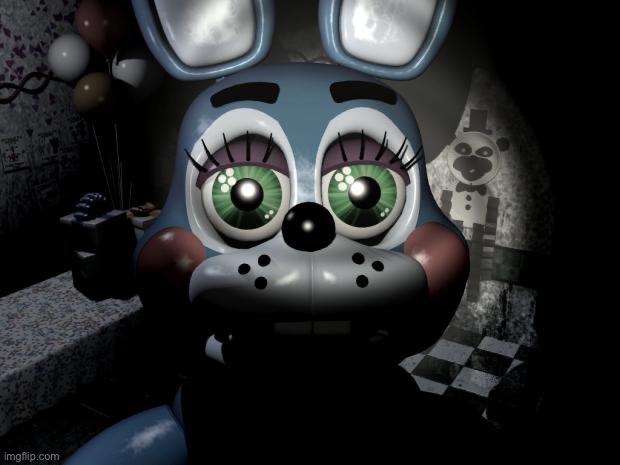 image tagged in fnaf 2 toy bonnie | made w/ Imgflip meme maker