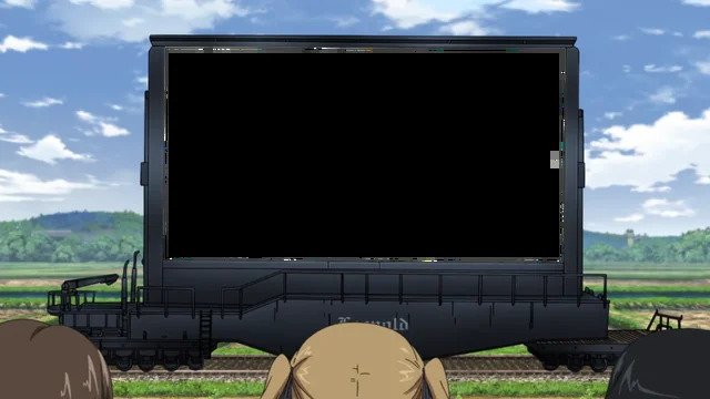 Girls und Big Screen Blank Meme Template