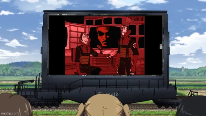 Oarai gets their very own supervillain | image tagged in girls und big screen,girls und panzer,girls und venture,venture bros,parody,meme | made w/ Imgflip meme maker