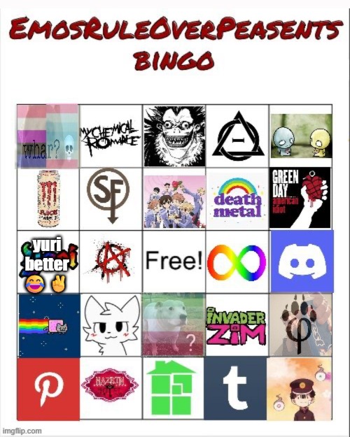 EROP bingo 2 | yuri better 😂✌️ | image tagged in groomer bingo | made w/ Imgflip meme maker