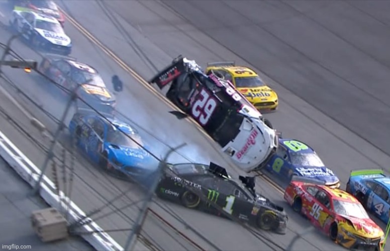 Flying NASCAR | image tagged in flying nascar | made w/ Imgflip meme maker