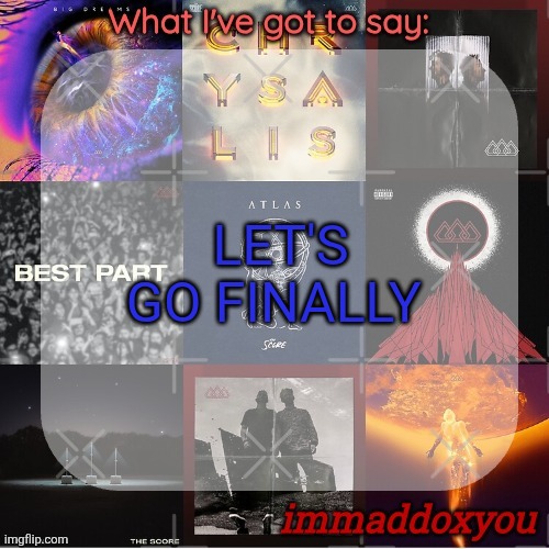done with a ban that never should've happened | LET'S GO FINALLY | image tagged in immaddoxyou's epic asf the score announcement temp remastered | made w/ Imgflip meme maker