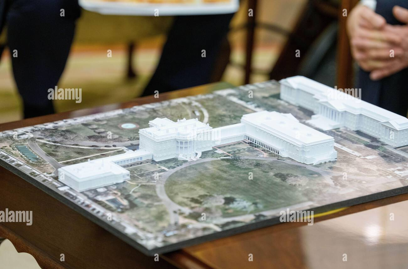 White House model Ballroom Helicopter landing zone LZ Blank Meme Template