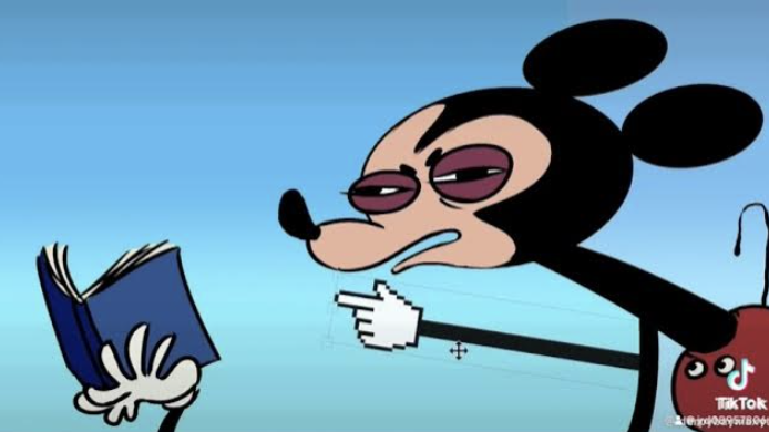 Mickey mouse finding Blank Meme Template