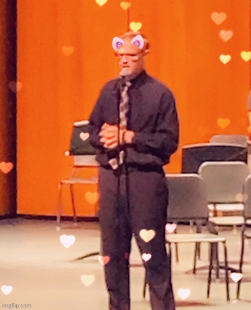 Oooooooooo | image tagged in cat,filter,band,teacher | made w/ Imgflip meme maker