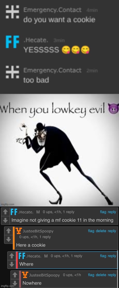 I’m evil | image tagged in lol | made w/ Imgflip meme maker