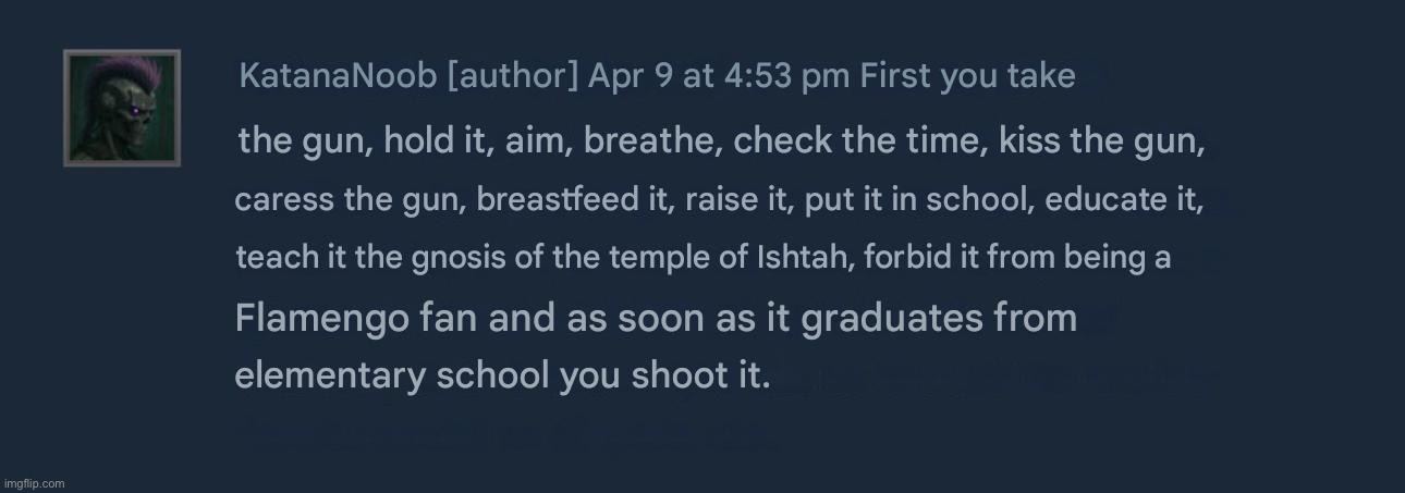 When i grow up, I want to be as schizophrenic as katanaNoob | image tagged in memes,shitpost,comments,guns,steam | made w/ Imgflip meme maker