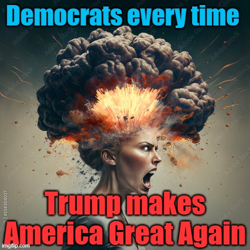 Democrats can't handle a GREAT AMERICA | Democrats every time; Trump makes America Great Again | image tagged in democrats,maga | made w/ Imgflip meme maker