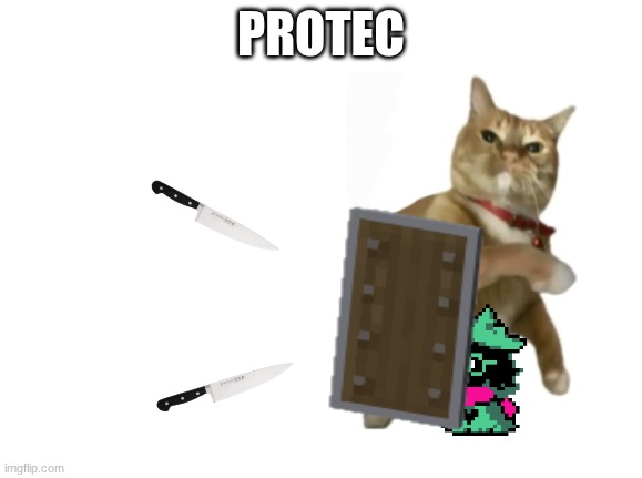 protec ral | PROTEC | image tagged in throwing cat new,ralsei | made w/ Imgflip meme maker