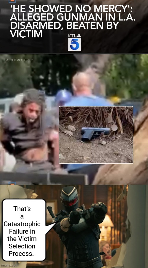 Catastrophic Failure in the Victim Selection Process | That's a Catastrophic Failure in the Victim Selection Process. | image tagged in vigilante tv,criticism,robbery | made w/ Imgflip meme maker